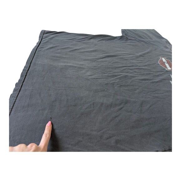 Vintage Y2K Harley Davidson Santa Maria CA Graphic T-Shirt XL Black Cyber - Picture 3 of 14